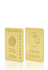 Lingotto Oro segno zodiacale Leone 18 Kt da 20 gr. - Idea Regalo Segni Zodiacali - IGE: Italy Gold Exchange